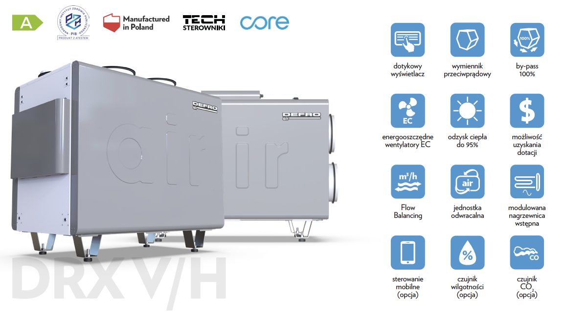 Centrale wentylacyjne DRX V/H